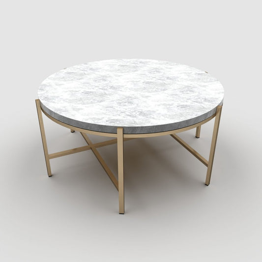 Luxe Ronde Marmeren Salontafel – Elegant & Tijdloos